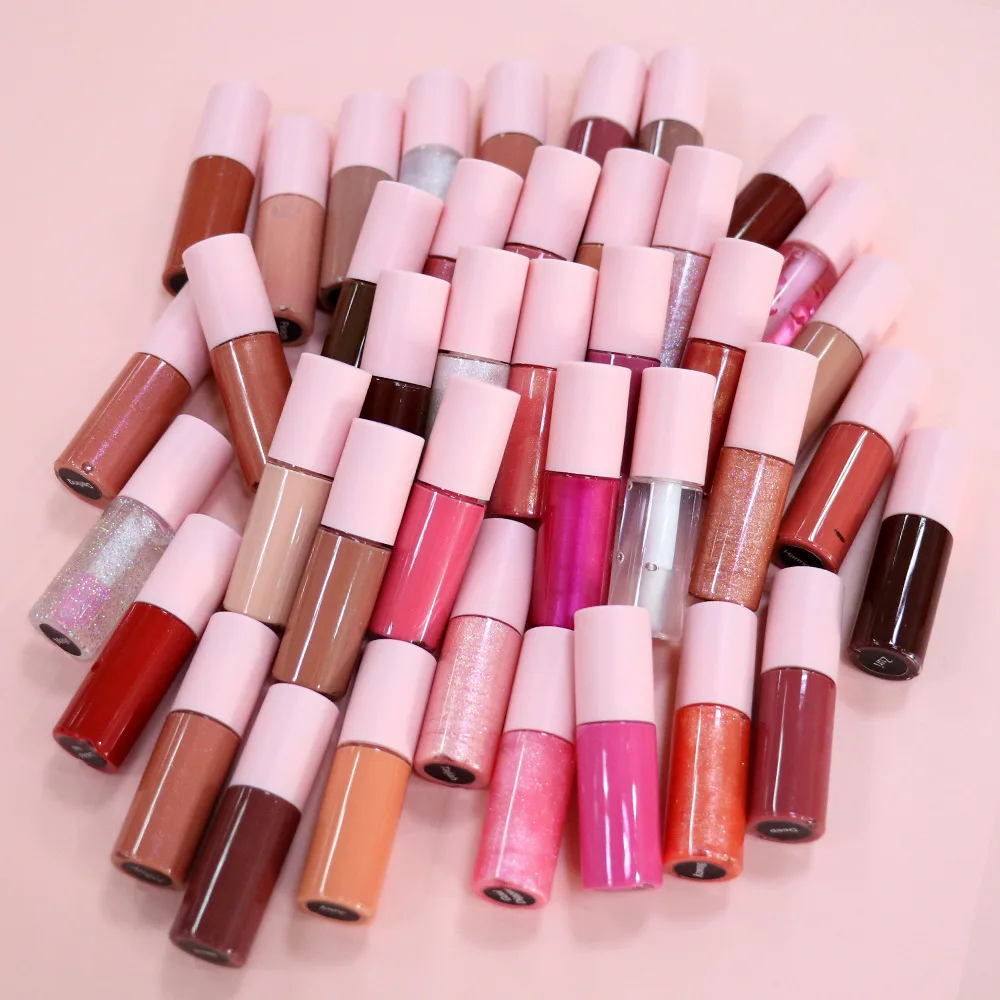 

200pcs MINI Matte Liquid Lipstick Private Label Custom Logo Lipgloss Wholesale Glitter Nude Lip Gloss Cosmetics Vendor Bulk