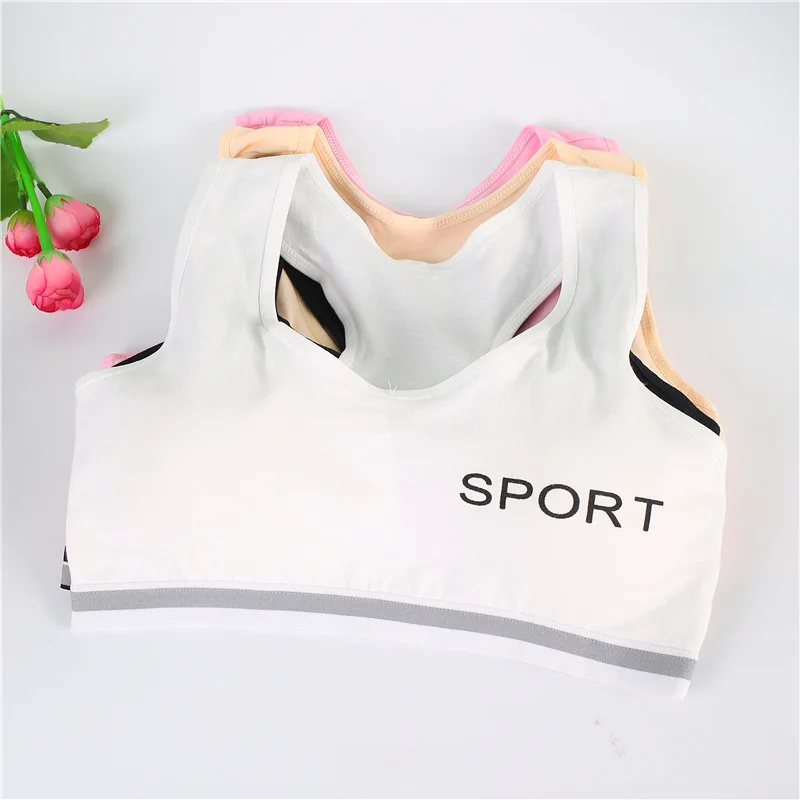 Girls Bras for Children Wirefree Lingerie for Kids Sport Wrapped Chest Student Bra Cute Kids Bras Children Running Underwear