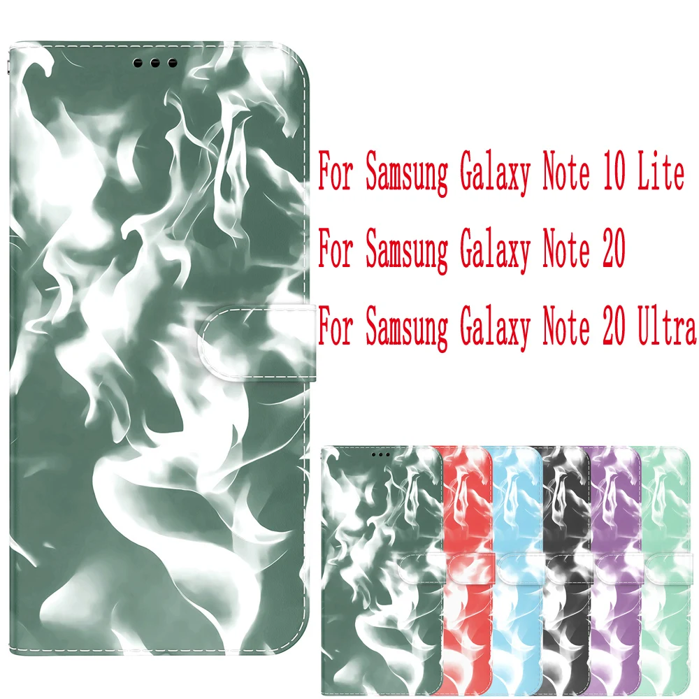 Sunjolly For Samsung Galaxy Note 20 20 Ultra 10 Lite Case Cover coque Leather Case Flip Card Wallet Stand