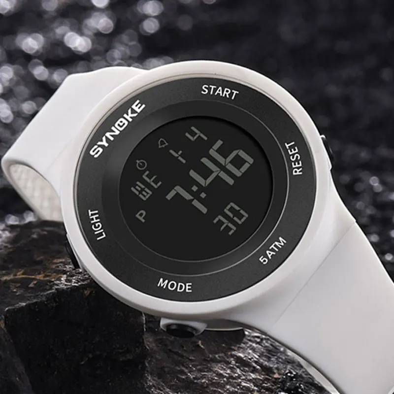 SYNOKE Watch Men's LED Electronic Watch Men's 50M Life Waterproof Fashion Outdoor Sports Watch with Strap Clock Relojes Hombre