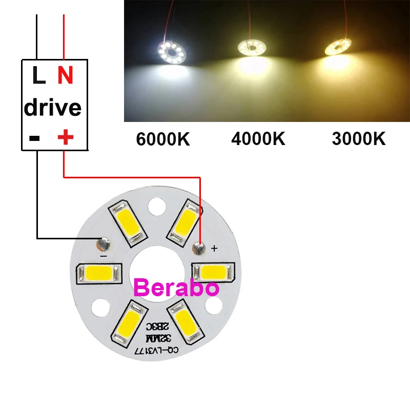 5 sztuk SMD5730 koralik świetlny lampa z żarówką LED 3W6W9W12W 18W36W jasność tablica świetlna do żarówki led led typu downlight lampa pokładzie