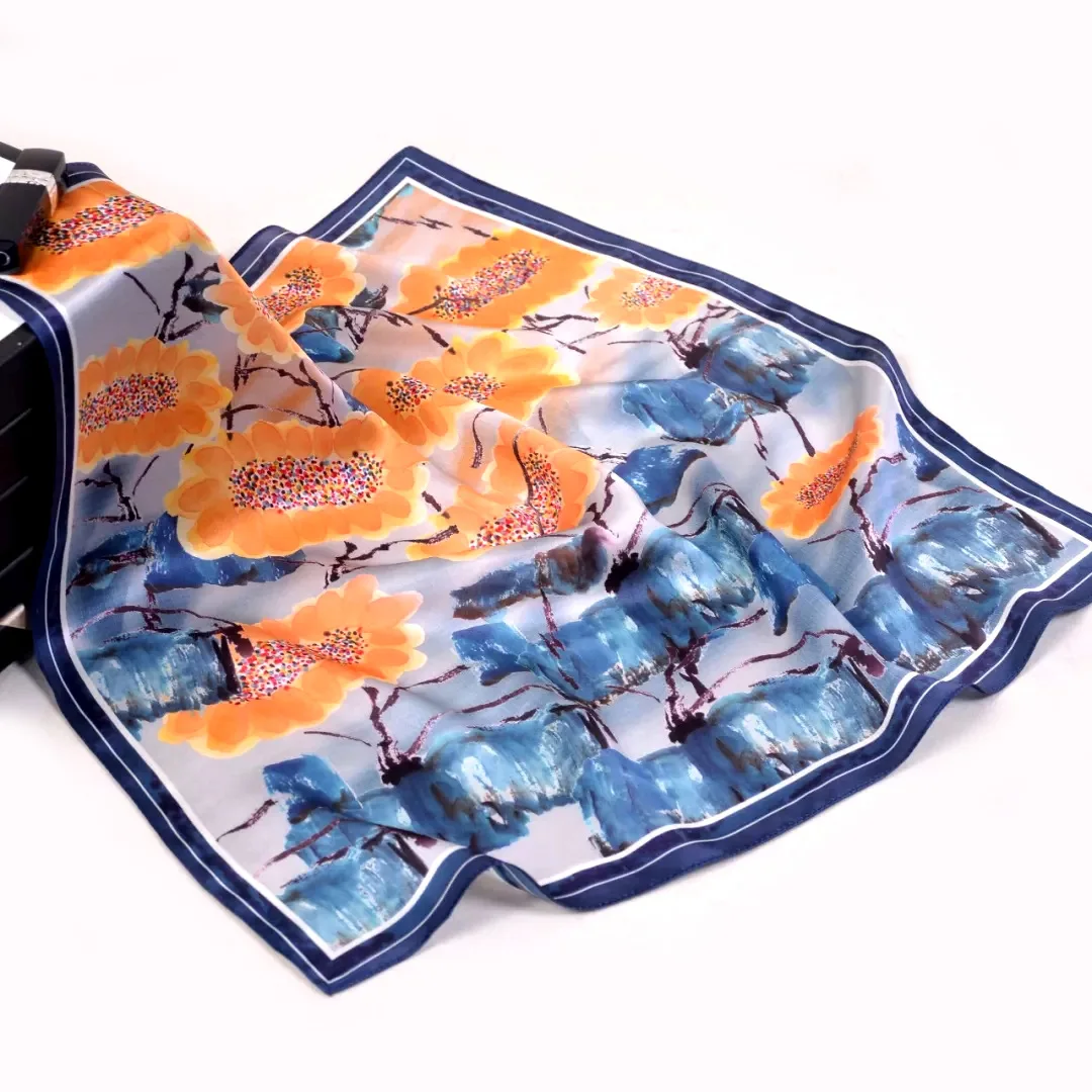 Suya Dream 100% REAL SILK Woman Silk Scarf 53x53cm Square Printed Scarves