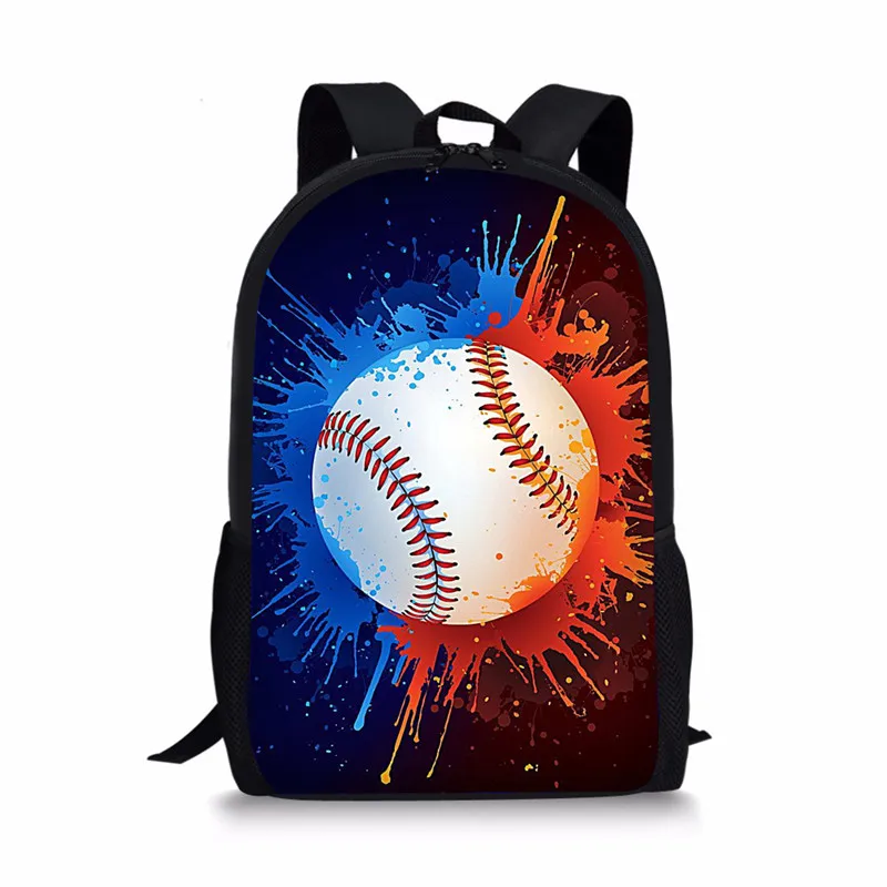 16inch Baseballs Print 2025 Bookbag Boys School Bags Big Capacity School Backpack Polyester Satchel Kids Book Bag Mochila