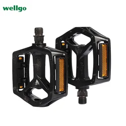 Wellgo Bicycle Bike Pedals MTB Mountain Bicycle DU Bearing Pedal Aluminum Alloy Folding Bike Pedal Bicycle Accessories