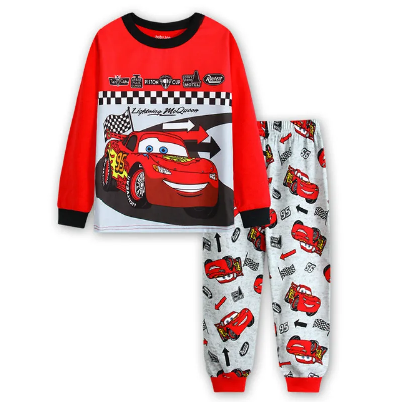 Kids Pajamas Set Children Sleepwear Pixar Cars Lightning McQueen Pyjamas Pijamas pajamas sleepwear Cotton Nightwear Clothes Set