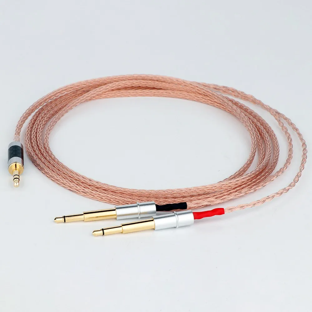 

2.5mm 4.4mm 3.5mm XLR 6.5mm Balanced 16 Core 99% 7N OCC Earphone Cable For Meze 99 Classics NEO NOIR Headset Headphone