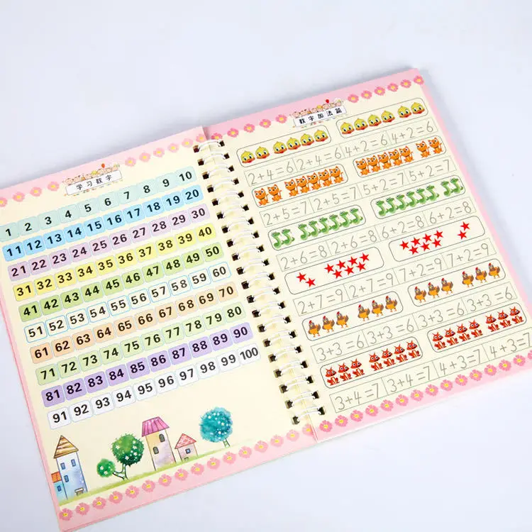 8PCS kinder kindergarten nut copybook pre-schule harte stift praxis copybook bord studenten magie magie schreiben aufkleber