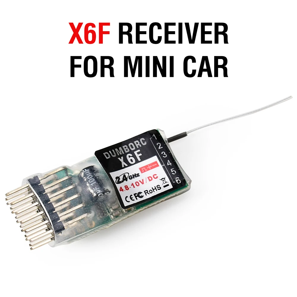 RC Servo DUMBORC X6F/X6FG/X6DC/X6DCG 2.4G 6CH Radio Control System Receiver for X4 X5 X6 X6P Transmitter RC Car Boat