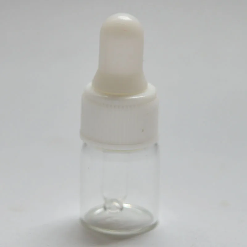 5pcs 2ml Small Glass Vials with Pure Glass Dropper Cap Small Essential Oil Mini Clear Dropper Bottle