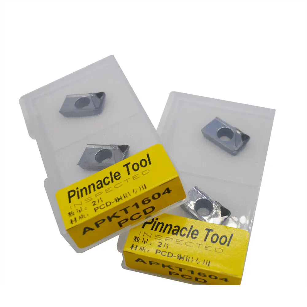 2pcs  APKT1604 PCD CNC Carbide Inserts Aluminum Blade APKT1604 PCD Used For Aluminum Tools