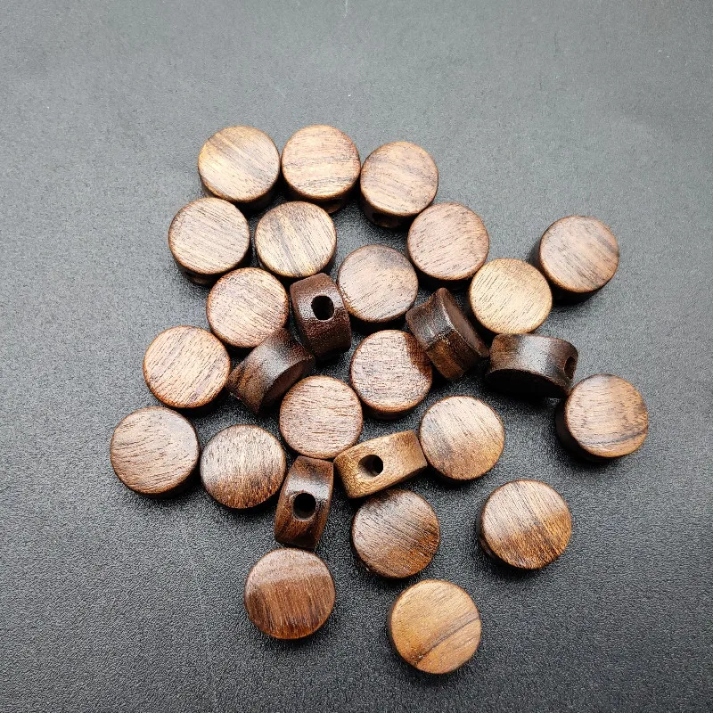 6Pcs Acacia Small Round Shape Guitar Tuning Pegs Tuners Machine Heads Replacement Buttons Knobs Handle