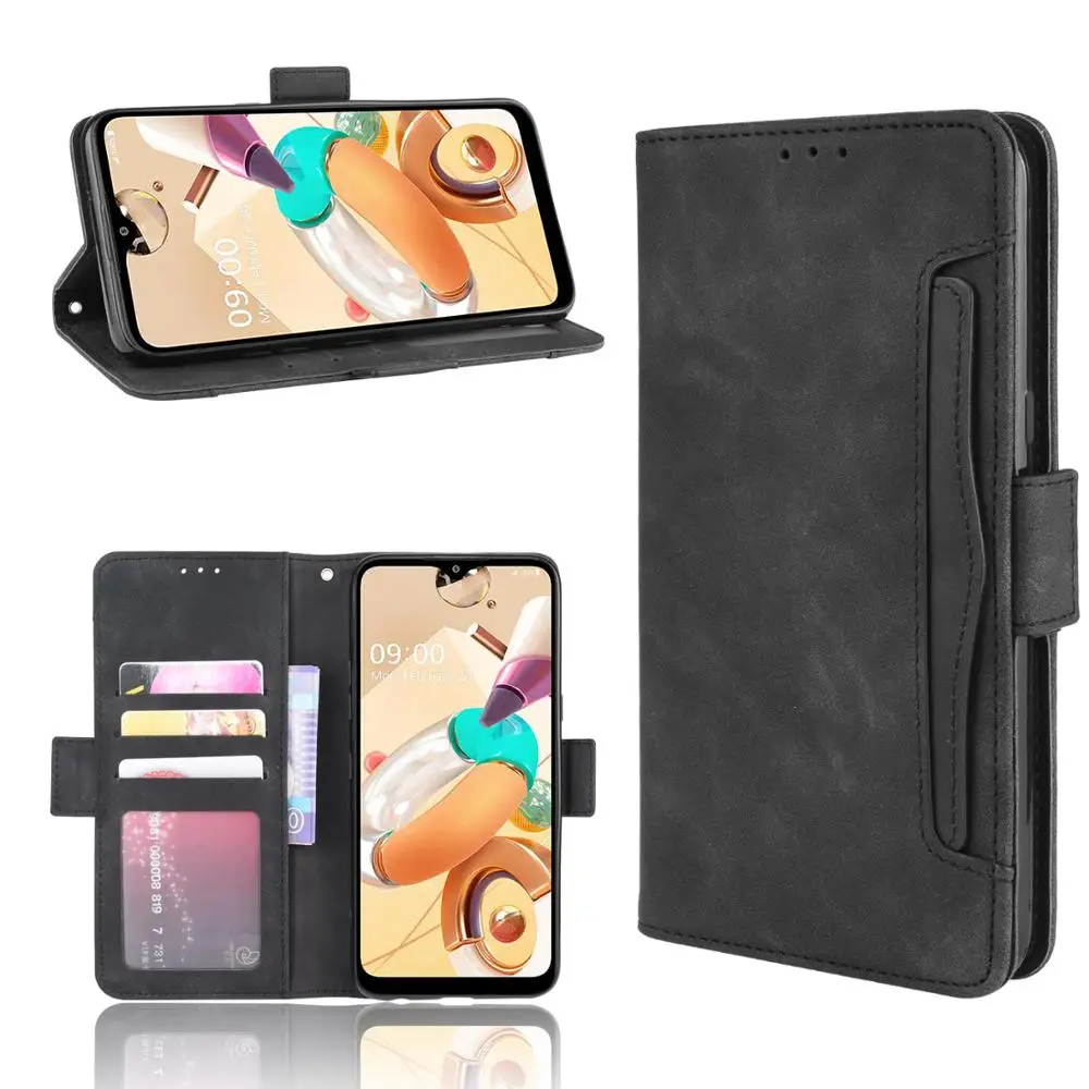 For LG K41S Case 6.5 inch Premium Leather Wallet Leather Flip Multi-card slot Cover For LG K41S K 41S LGK41S Case