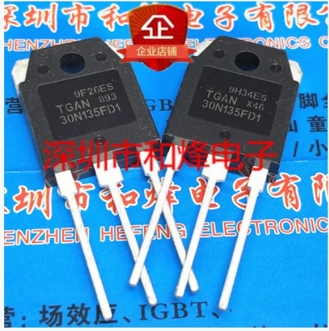 

Free Shipping 30pcs TGAN30N135FD1 TO-3P 1350V 30A