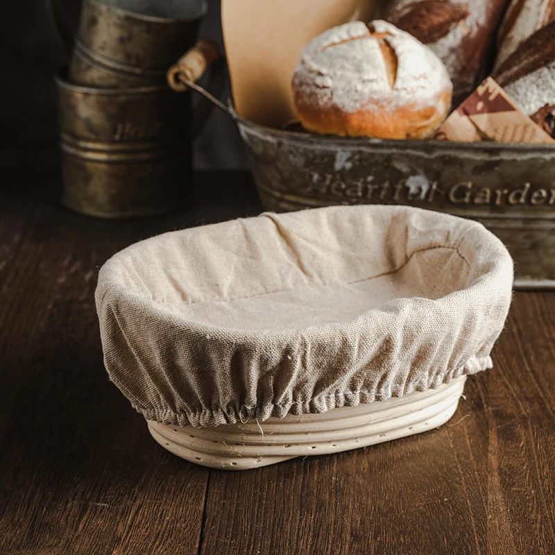 اليدوية البيضاوي الروطان سلة العجين Banneton Brotform الخبز تدقيق إثبات التخمير سلال المطبخ أدوات