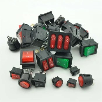 26pcs 26 ערכי באיכות גבוהה סירת נדנדה מגוון ערכת מדגם תיק KCD1-KCD4 5A-15A על/OFF ON/OFF/על