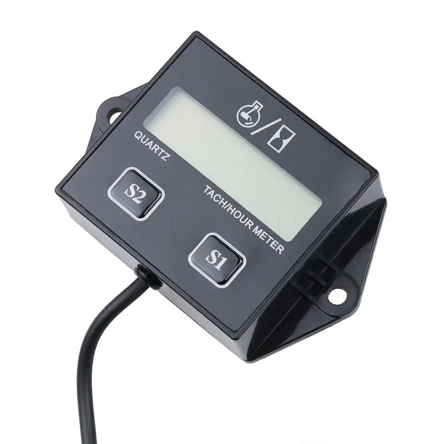 Hot Digital Display Tachometer Engine Tach Hour Meter Gauge Inductive  Car Stroke Engine LCD Display For Car Motor Boat