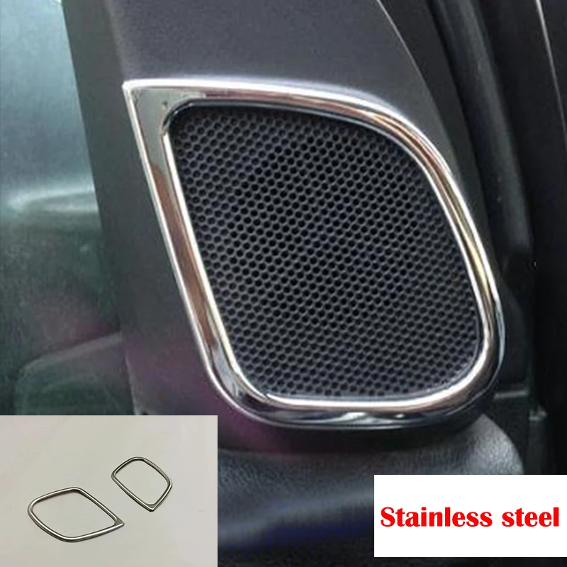 

For Honda CRV CR-V accessories 2012-2016 Stainless steel Car A-pillar speaker audio Horn Cover Trim Car Styling 2pcs