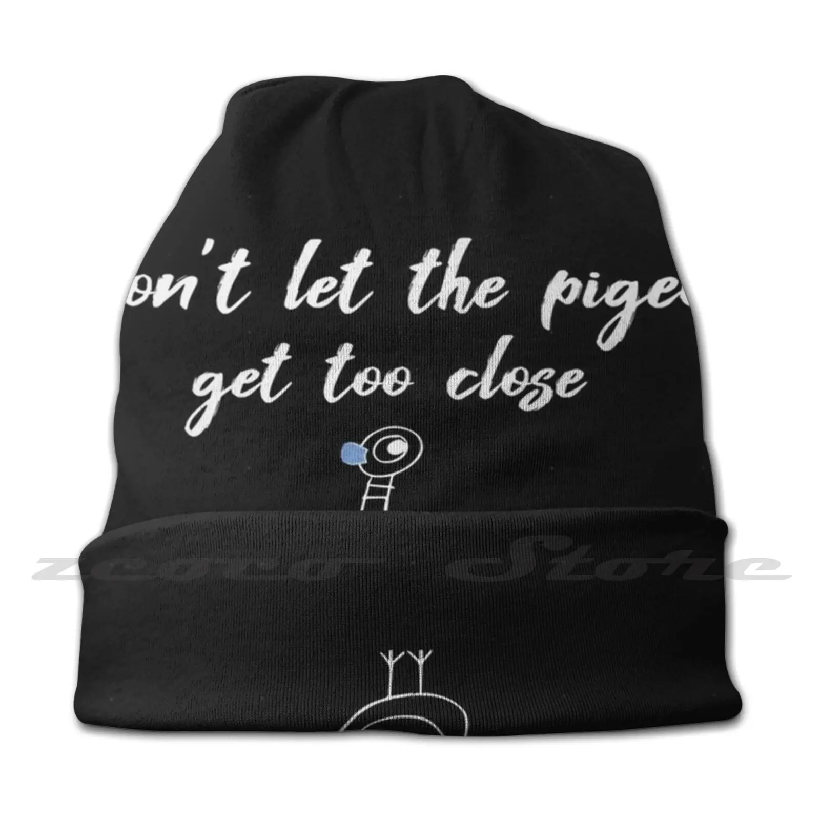 Don'T Let The Pigeon Get Too Close Knit Hat Elastic Soft Personalized Pattern Present Cap Pigeon Close Dont Let The Pigeon Dont