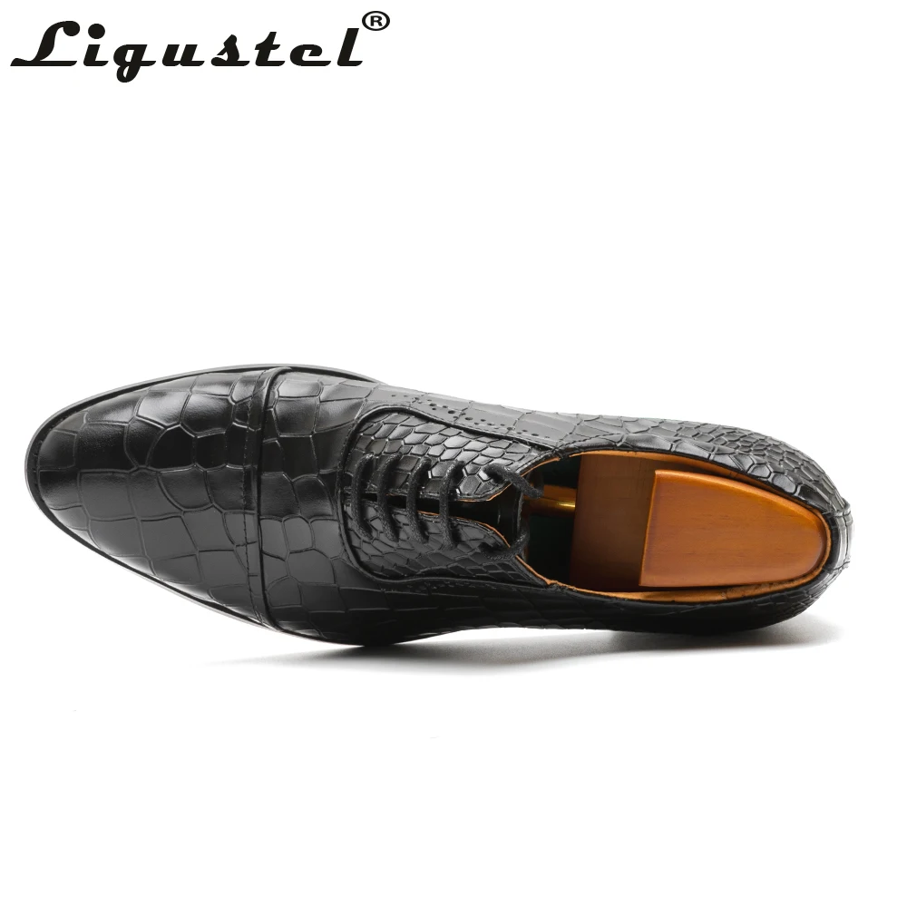 Shoes for Men Black Handmade Crocodile Leather Oxfords Shoes Men Red Bottom Dress Wedding Shoes Business Casual Luxury Plus Size