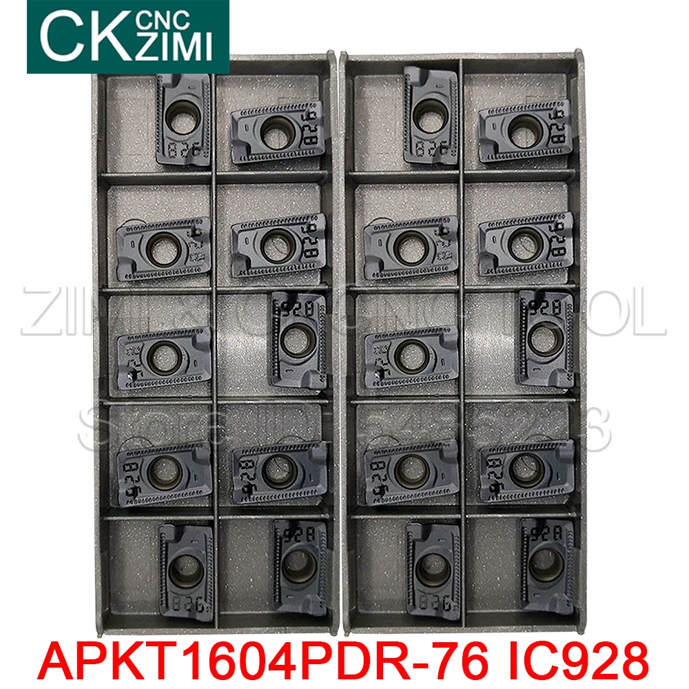 10 قطعة APKT1604PDR-76 IC928 كربيد شفرة إدراج الطحن إدراج APMT1604 160408pder متوازي أضلاع ل المس ، الفولاذ المقاوم للصدأ ، الحديد الزهر
