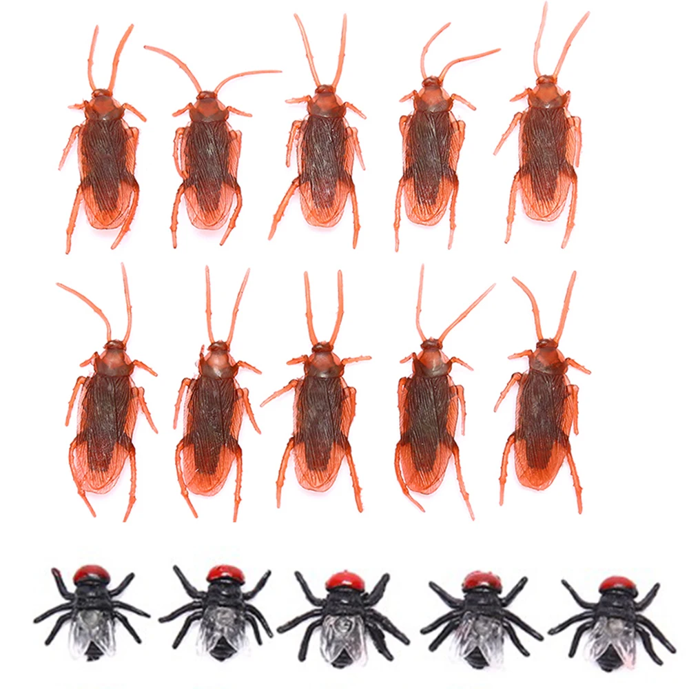 

10pcs/lot Lifelike Model Simulation Fake Cock Bug Roaches Toy Prank Funny Trick Toys Joke Toys Wholesale