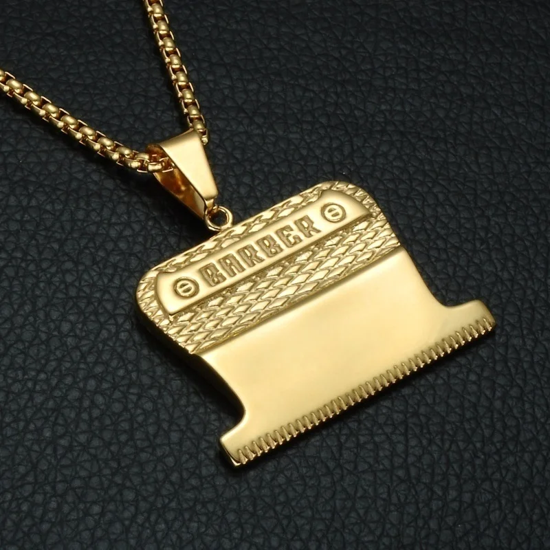 Fashion Metal Hair Clipper Men's Necklace Punk Hip Hop Glamour Necklace Men's Party Party Jewelry