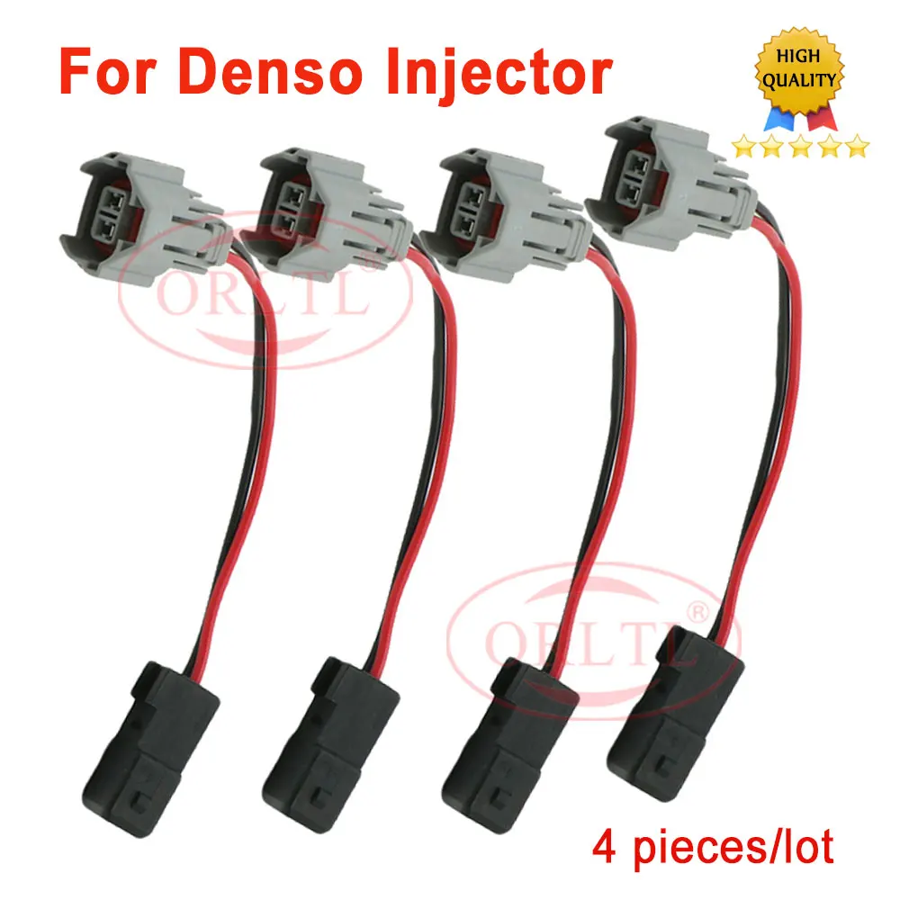 Fuel Injector Adapters Harness For Denso Female to EV1 Bosch Jetronic Male Wired Injector PnP Adapters Plug Clip Cable Wiring