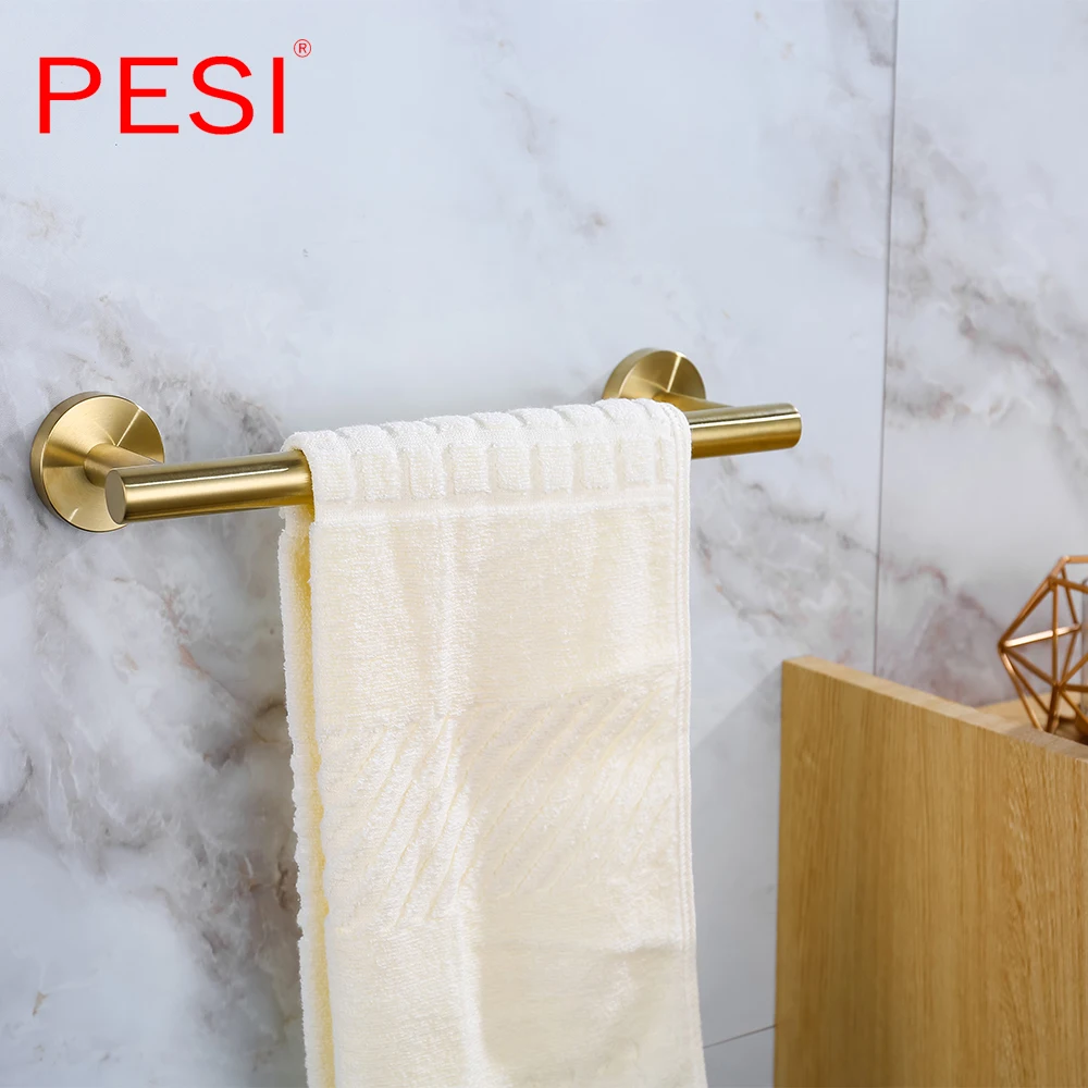 Gold Gebürstet Bad Zubehör Hardware Set Handtuch Bar Schiene Wc Papier Halter Handtuch Rack Haken Edelstahl Robe Haken.