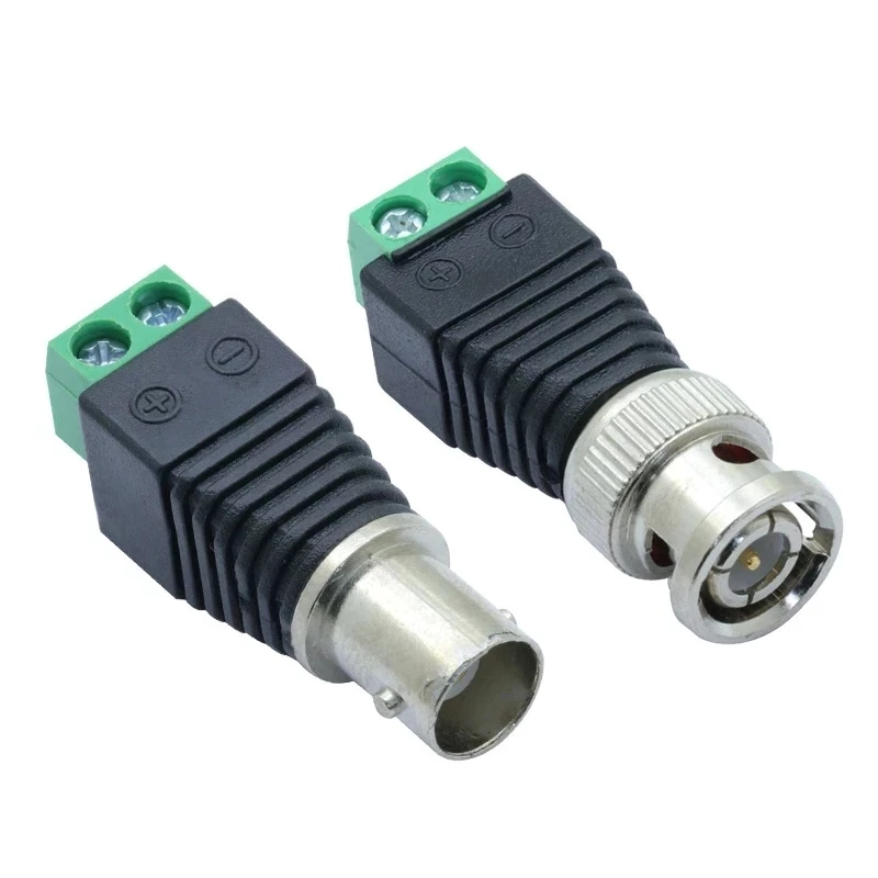 5Pairs Male Female Metal BNC Connector Plug Screw Terminal UTP Video Balun for CCTV Surveillance Camera System