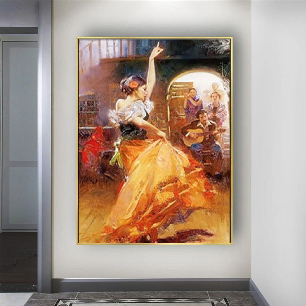 Spanish Oil Paintings Living Room Wall Picture Large Canvas Paint Women Wall Art Home Decor Artwork No Framed Painting Porch