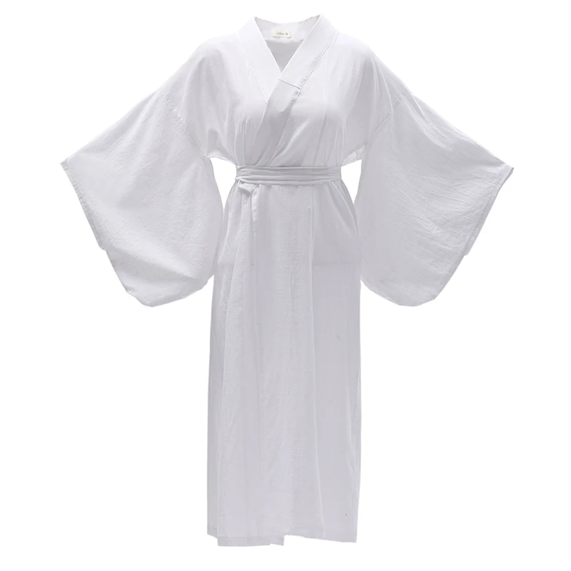 

Japanese Kimono with Bathrobe Cotton Robe Pure White Lining Oriental Traditional Dress Asian Dress