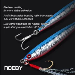 Noeby Señuelo de Jigging Metálico para Lubina – Cebo Duro