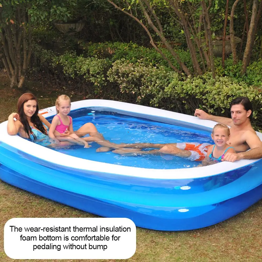 

Sport Indoor New2021 110/128/155cm Rectangular Inflatable Swimming Pool Thicken Pvc Paddling Bathing Tub Outdoor Summer For Kids