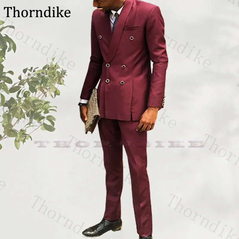 Thorndike Autumn Men Peaked Lapel Suits For Wedding Party Groom Wear Tuxedos Custom Made Casual Male Business Bluzers Sets 2020