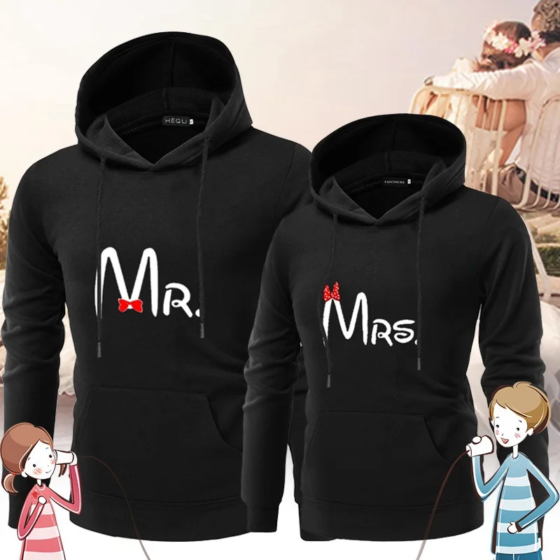 Women Men Lovers Sweatshirt Lovers Couple Hoodies Chritsmas Couples Lovely MR. MRS.