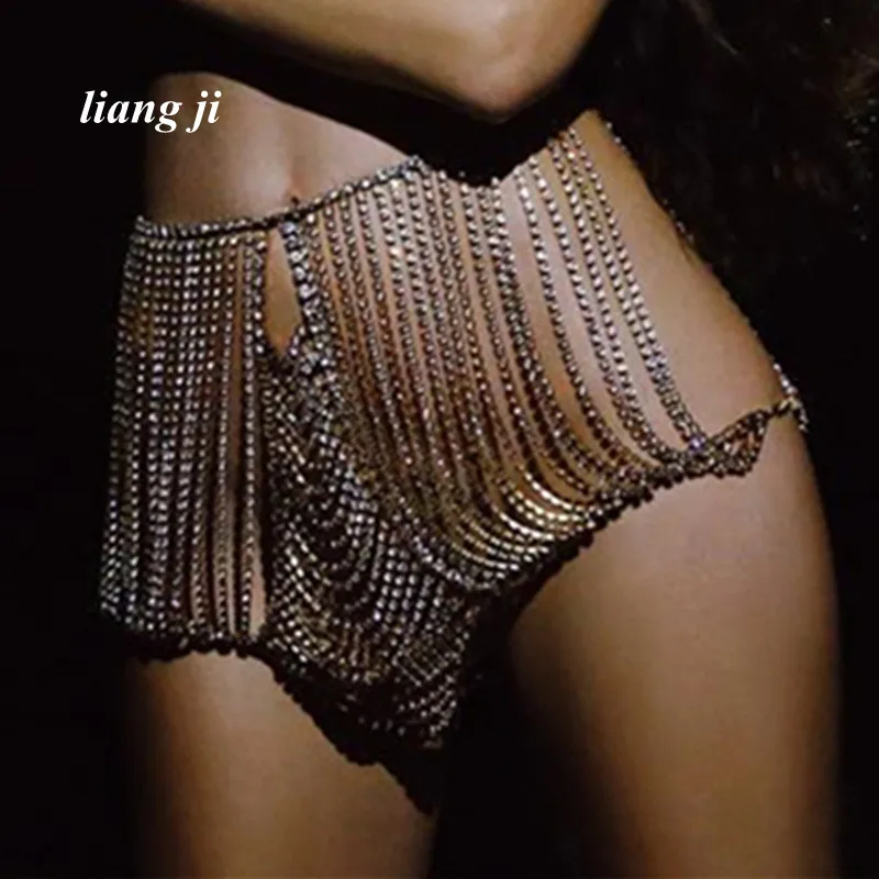 Sexy Skirt Chain Chest Chain Bikini Three Point Thong Body Chain Crystal Bra Chain Suit Beach Outfit Waist Chain Abdominal Chain