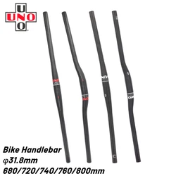 UNO MTB Handlebar Bicycle Handlebar Swallow-shaped Bike Handlebars 31.8*640/680/720/740/760/800mm Flat or Rise Handle bar Parts