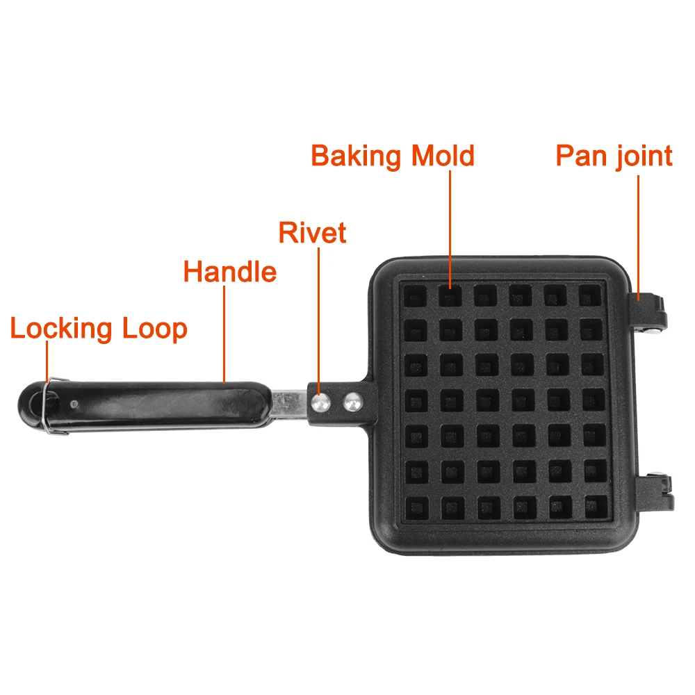 Waffles Pot Iron Baking Pan Waffle Maker Machine Bubble Egg Cake Oven Breakfast Machine Nonstick Cake Waffle Mold