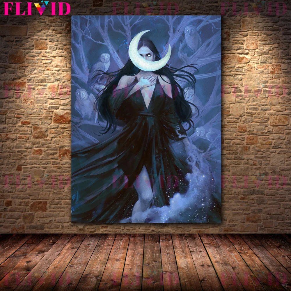 Night Goddess Death Spirits Wall Art Canvas Painting Decor Hecate Goddess Presiding Over Magic And Spells Poster And Prints