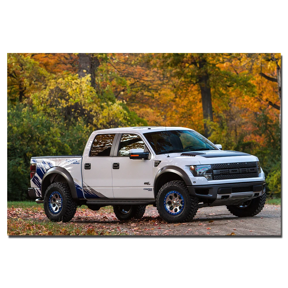 F-150 Raptor Pickup Truck Poster DIY Framed Canvas Prints Paintings Wall Art for Home Decor