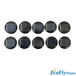 10PCS  2V 35mA Round 36mm  Mono/polycrystalline solar panel /solar cell battery module Epoxy board PET power generation board