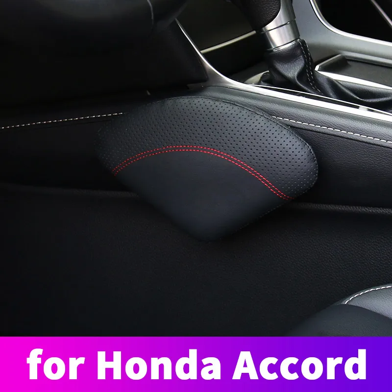 Car Leg Cushion Knee Pad Thigh Support Pillow Seat Cushion Foot Support Pillow Leather Accessories For Honda CRV Accord Civic