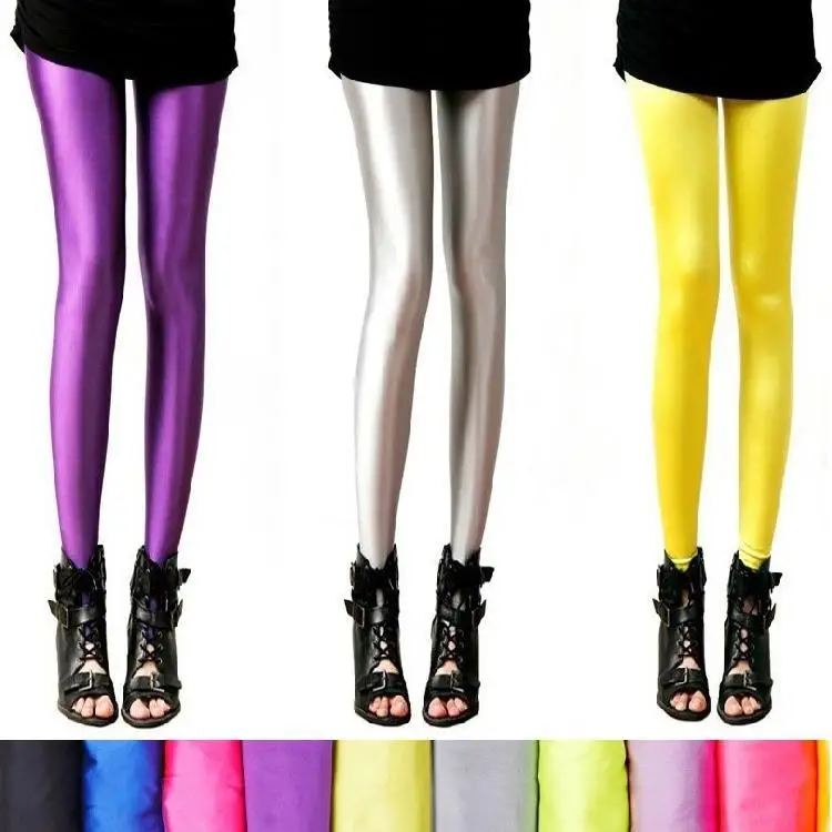 2021 New Spring Solid Candy Neon Leggings for Women High Stretched Female Legging Pants Girls Clothing Leggins Fashion