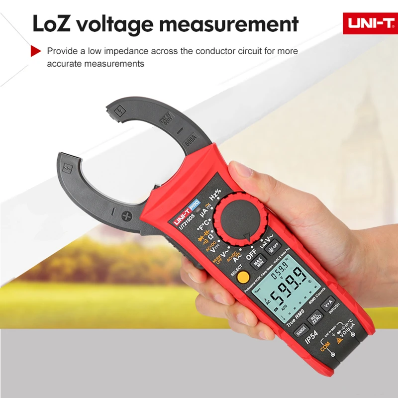 Imagem -04 - Uni-t-profissional Digital Clamp Meter Ut219 Series ac dc Corrente Clamp Multímetro Auto True Rms Voltameter Frequency Meter