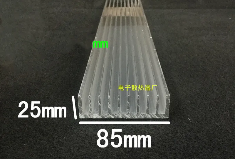 85*25*100 /200 /300mm Radiator Aluminum Heatsink Extruded heat sink for LED Electronic PCB Board heat dissipation Cooling Cooler