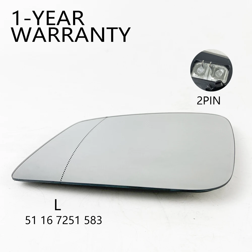 Left Right Hand Heated Mirror Glass 51167251583 51167251584 for BMW 5&6&7Series