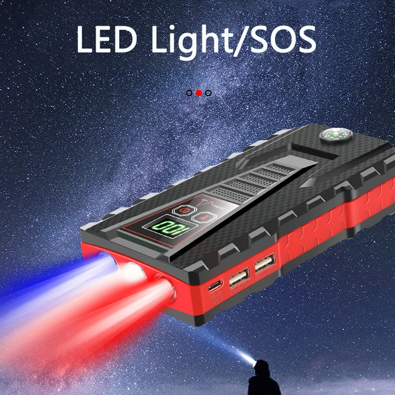 Car Jump Starter Power Bank 32800mAh Portable Battery Station For iPhone 12 Xiaomi Samsung Car Emergency Booster Starting Device