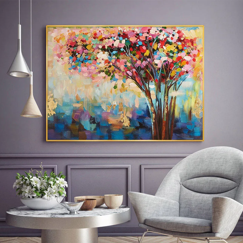 

Handmade Oil Painting Canvas Abstract Modern Wall Art Home Living Room Corridor Porch Decorative Color Painting Frameless Mural