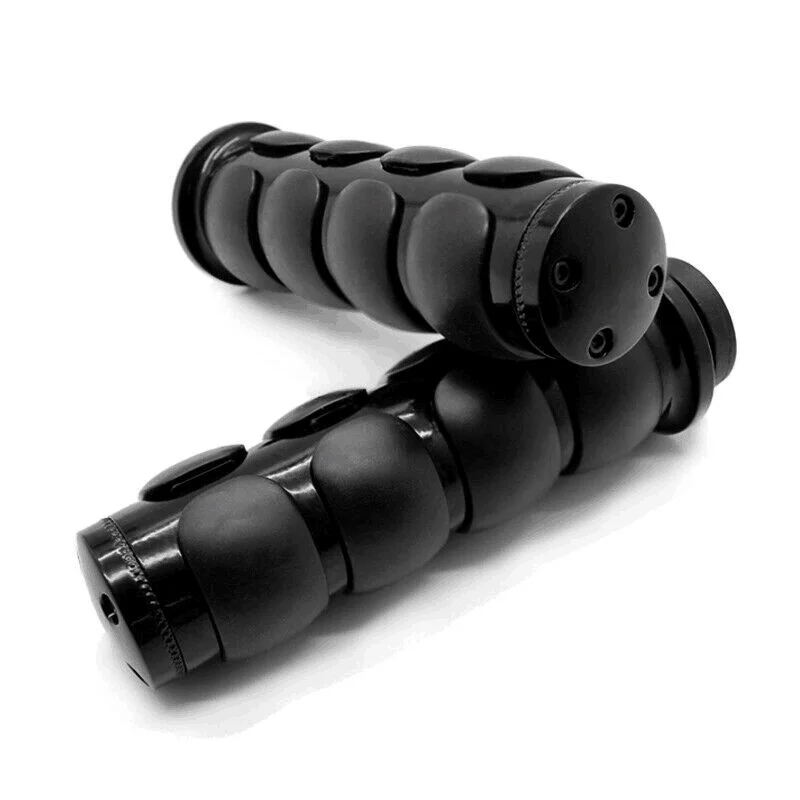 Motorcycle 22MM Billet Rubber Flame Spike Hand Grips For Harley Honda Kawasaki Suzuki Yamaha Bikes Cruiser Chopper