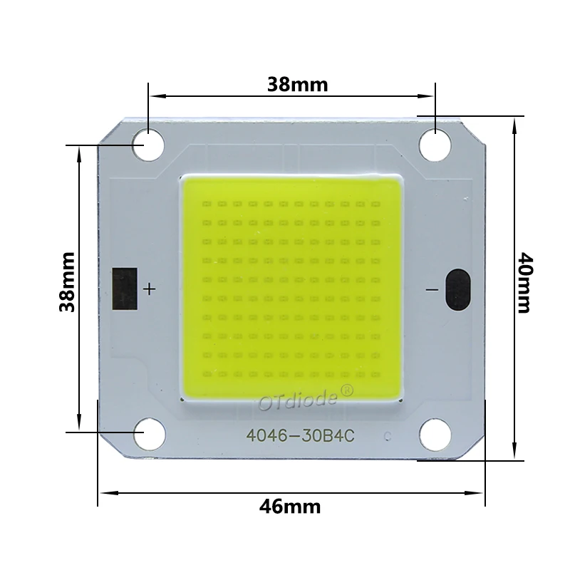 1Pcs High Power 50W Led Chip Cob Lichten DC12V/32V Licht Kralen Diode Wit Warm Wit koud Wit Volledige Spectrum3000K-30000K